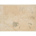 thumbnail image 2 of Edgar Degas 18x14 Black Ornate Wood Framed Double Matted Museum Art Print Titled - Caricature Sketches (1877), 2 of 5