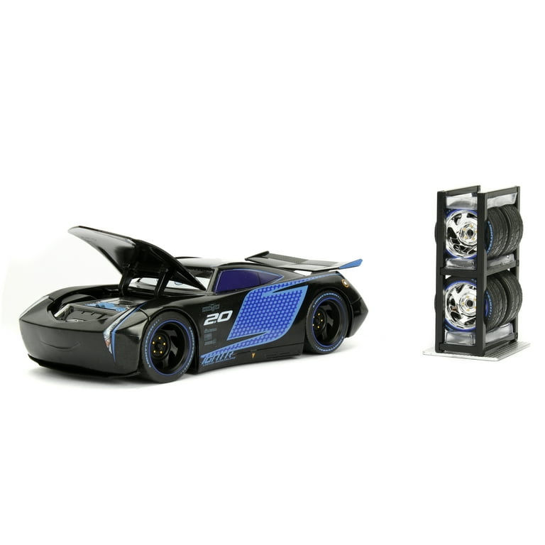 Disney Pixar Cars 3 1:24 Jackson Storm Die-cast Car with Tire Rack