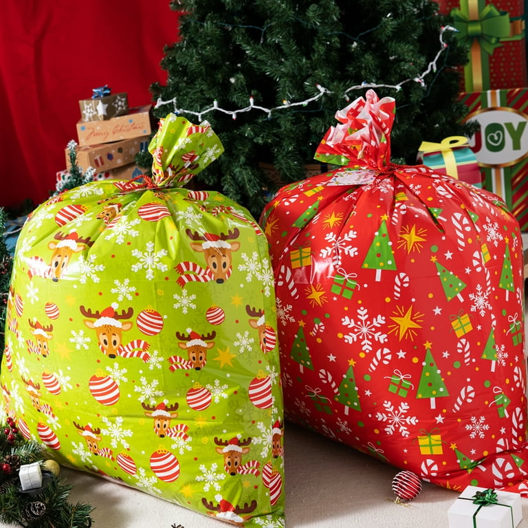 Joyfy Pcs Large Christmas Gift Bags Xmas Presents 44”x 36” Jumbo