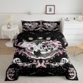 thumbnail image 2 of Castle Fairy Female Men Abstract Moth Skull Bedding Comforter Set 2pcs,Gothic Style Twin Comforter Sets Microfiber,Botanical Mushroom Galaxy Breathable Bedding Set,Lightweight Room Decor,Reversible, 2 of 8