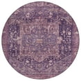thumbnail image 2 of Addison Rugs Chantille Indoor/Outdoor Transitional Geometric, Abstract Eggplant Washable Round Rug, 8' x 8', 2 of 6
