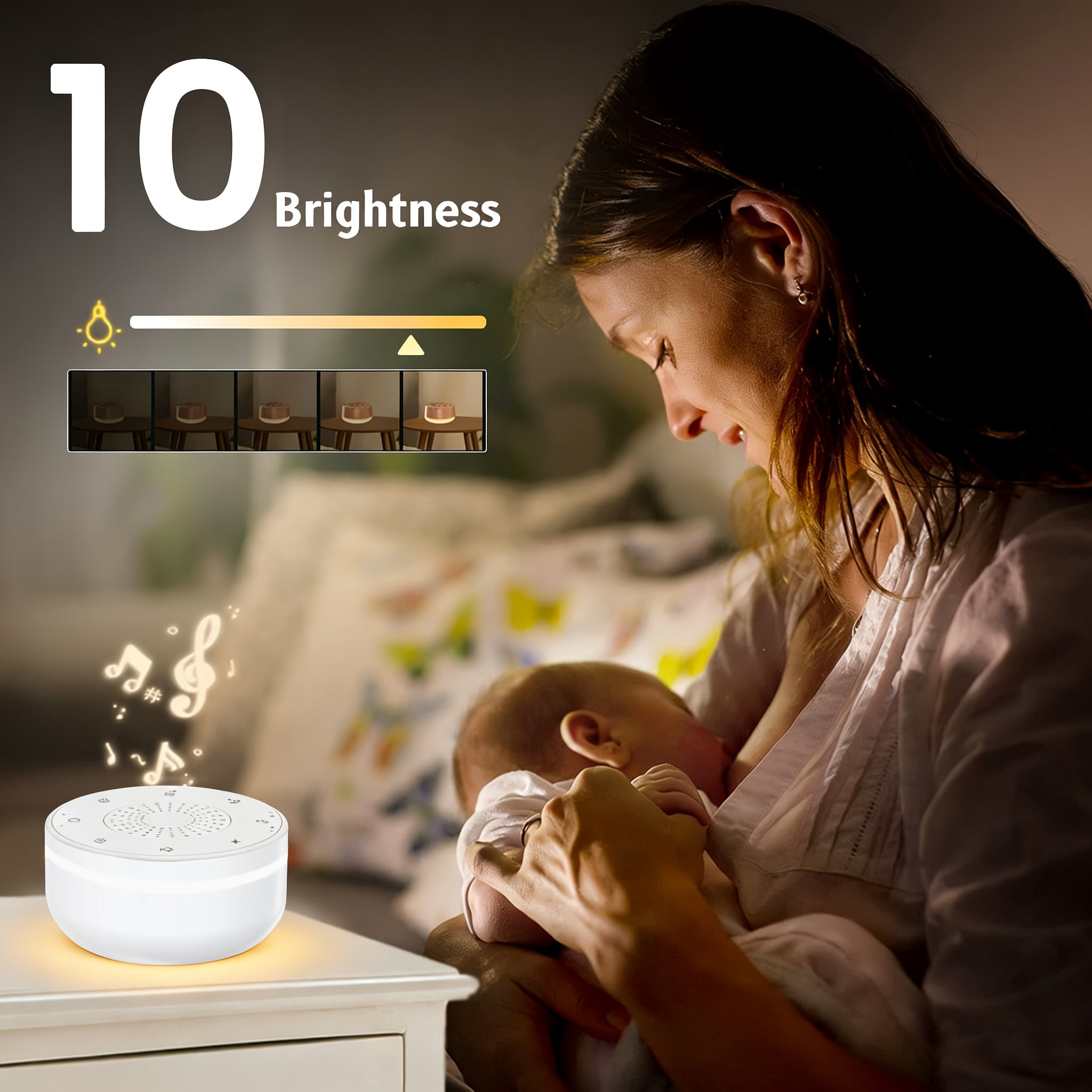 Portable White Noise Machine Sleep Aid, Suitable for Adults, Pets, Children, And. Features 30 Soothing Sounds, a 5-Color Night Light, And 3 Timer Functions. Includes a Lanyard