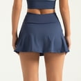 thumbnail image 6 of MIXUE Skirts For Women Summer Solid Color Elastic High Waist Casual Yoga Mini Tennis Skirt Workwear,Blue,M, 6 of 6