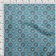 thumbnail image 4 of oneOone Cotton Silk Turquoise Blue Fabric Asian Block Sewing Craft Projects Fabric Prints by Yard 42 Inch Wide, 4 of 4