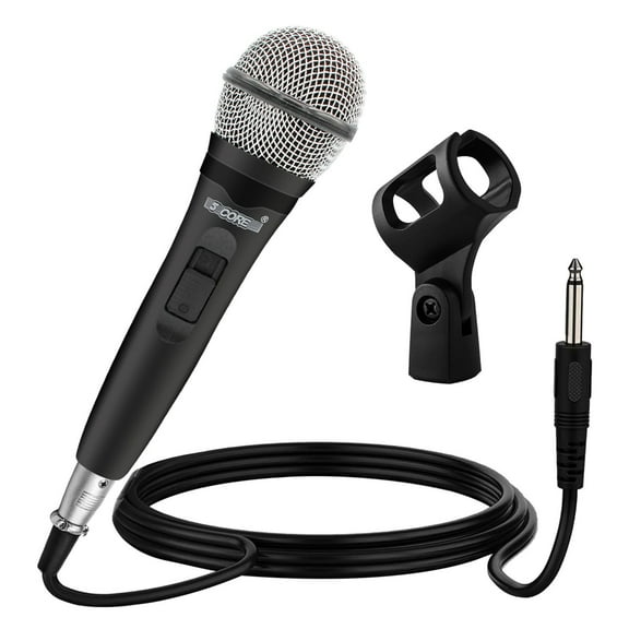 Cardioid Handheld Dynamic Microphone with On/Off Switch & XLR Cable - for Karaoke, Speaking, Live Vocals