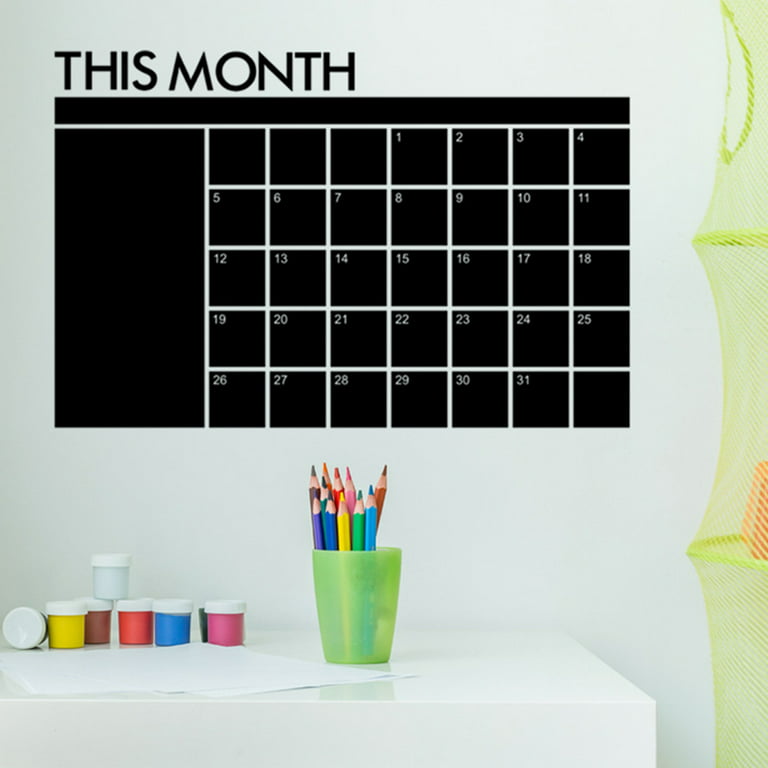 Farfi Large Chalkboard Calendar Wall Decal Sticker Monthly Planner  Blackboard Decor 