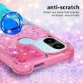 thumbnail image 4 of Clear Case for Xiaomi Redmi A1 with Kickstand for Girls Women, Floating Liquid Holographic Sparkle Glitter Case Bling Gradient Quicksand Cover for Xiaomi Redmi A1/A1+ JB Powder Blue, 4 of 14