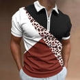 thumbnail image 5 of Chemise Décontractée à Manches Courtes Imprimée pour Hommes, T-Shirt Léger à Fermeture Éclair avec Col Rabattu pour la Maison et Usage Quotidien, 5 of 5