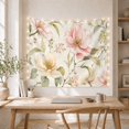 thumbnail image 5 of Blush Pink and White Floral Arrangement on Cream Background Romantic Watercolor for Flower Lovers Botanical Wall Art Mother's Day Gift Tapestry Wall Hanging for Bedroom and Living Room, 5 of 7