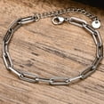 thumbnail image 3 of Stainless Steel Classic Plain Oval Chain Style Bracelet, 3 of 8