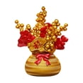thumbnail image 2 of Árbol de la suerte del Año Nuevo chino Arte del árbol de la suerte chino para el mostrador de la oficina en casa Dorado, 2 of 9