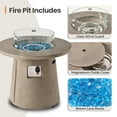 thumbnail image 3 of VENTOPYR 31.5'' Round Propane Fire Pit,40,000 BTU Concrete Fire Pit Table with Fire Glass, 3 of 6