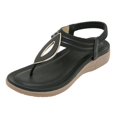 thumbnail image 2 of Womens Sandal Oofos Slides Women's Fashion Casual Home Comfortable Light Fish Mouth Sandals Black, 2 of 9