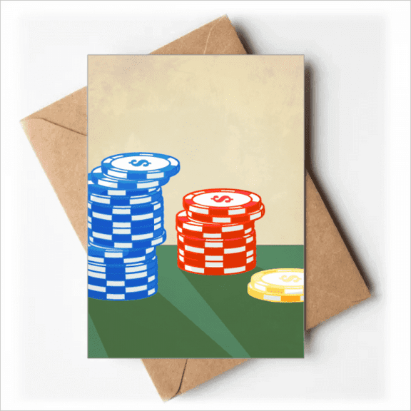 Casino Chips Arrangement Illustration Greeting Cards You are Invited Invitations