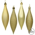 thumbnail image 2 of Vickerman 5.5" Gold Finial Drop Christmas Ornament, Assorted 4 Finish, 8 per Pack, 2 of 3