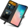 thumbnail image 4 of Compatible with Samsung Galaxy S10e Wallet Case Women Leather Flip with Wrist Strap Kickstand Magnetic Shockproof with Card Holder Protective Case for Samsung Galaxy S10e Life Tree Black, 4 of 7