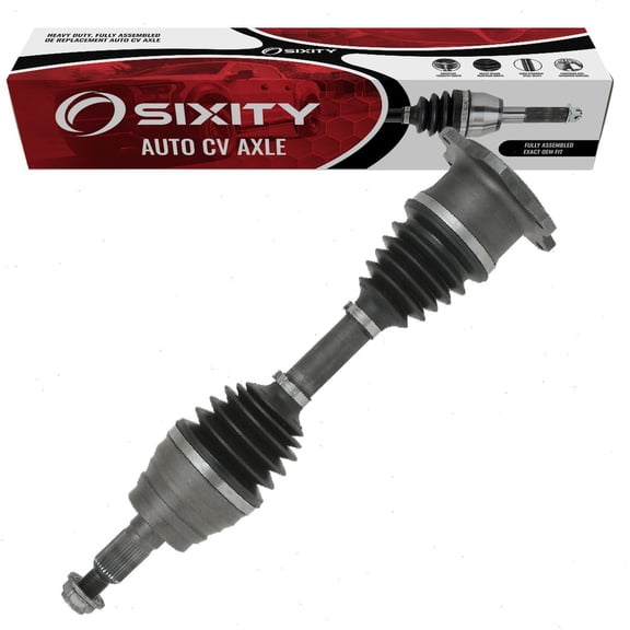 Sixity Front Left CV Axle compatible with GMC Sierra 1500 HD 2001-2006 - Driver Side Complete Axle Shaft Assembly