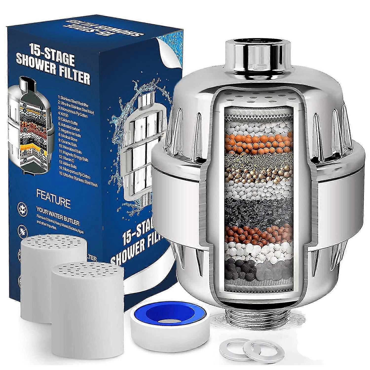 Shower Filter, 15 Stage Universal Shower Filter, Anti Chlorine, Multi ...