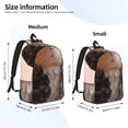 thumbnail image 2 of Fotbe Cute Mouse In Glasses Printed Canvas Daypack - Stylish and Durable Vintage Compact Backpack - Class, Work, Travel, or Laptop Bookbag,Organized Compartments-Small, 2 of 5