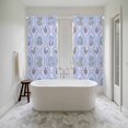 thumbnail image 4 of Spring Floral Kitchen Curtain for Berdoom Living Room Cafe 72 Inch Length, Retro Flowers Leaves Botanical Light Blue Tiers Curtains Light Filtering Drapes Window Treatment 2 Panels 52"Wx72"L, 4 of 8