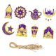thumbnail image 4 of 8 piezas de adornos colgantes Eid para Ramadán, para bodas en el patio trasero violeta y oro, 4 of 7