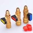 thumbnail image 3 of Yescom 3x Straight Ball Valves for R410a R404a R134 Ac Charging Hoses Connect Manifold Dual Gauges Tool Fitting Kit, 3 of 6