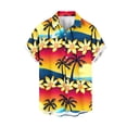 thumbnail image 2 of Nebwoak Hawaiian Shirts for Men Short Sleeve Summer Casual Beach Button Down Shirts Yellow Size L, 2 of 4