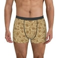 thumbnail image 2 of Bingfone Brown Flowers Men's Underwear - Casual Stretch Boxer Briefs-Medium, 2 of 7
