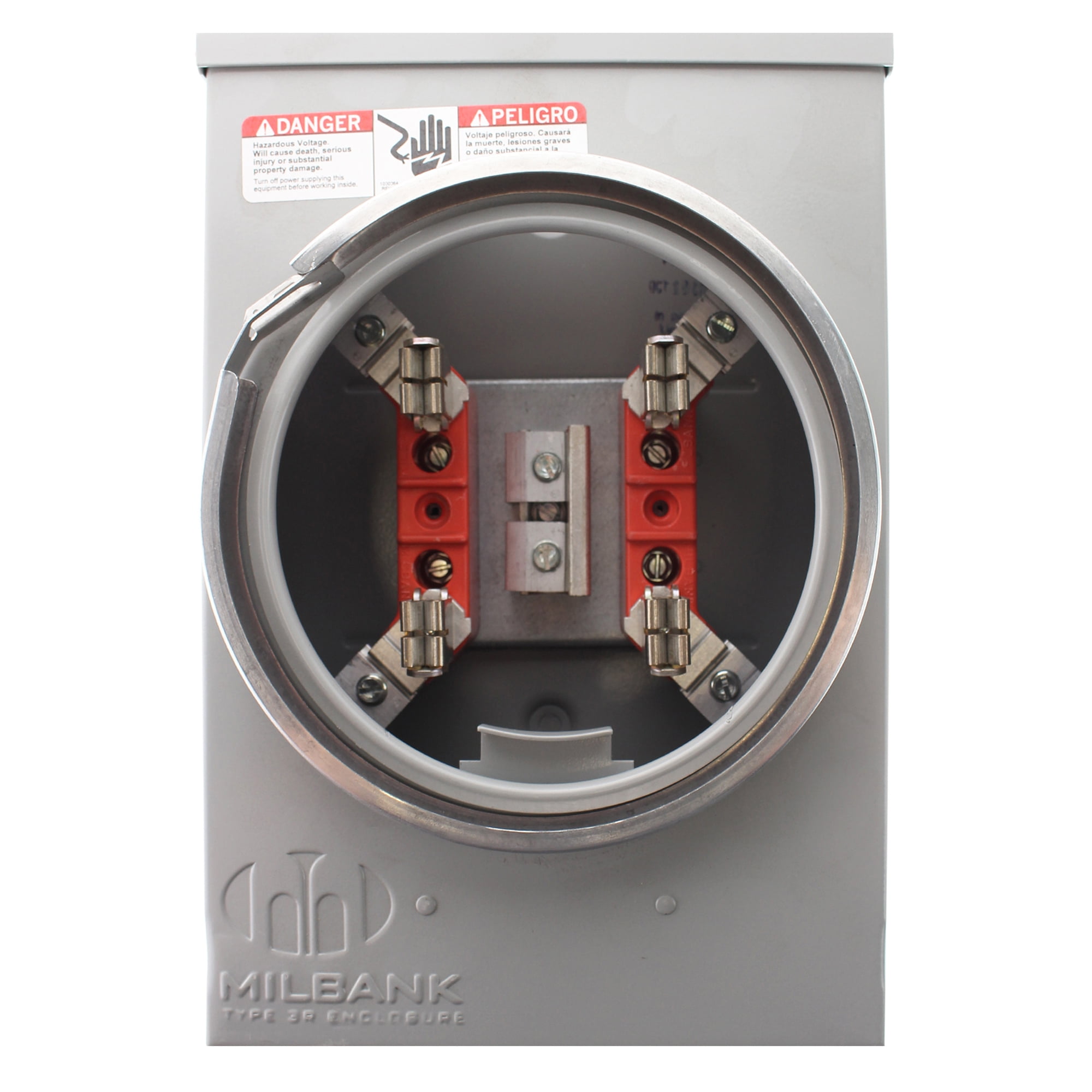 MilBank MBU7490RL RingType Meter Socket Enclosure, 600V, 125A, 1