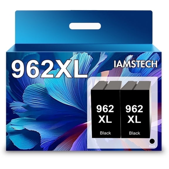 IAMSTECH 962XL Ink Cartridges Compatible for 962XL Ink Cartridges for OfficeJet Pro 9015e 9025e 9022e 9015 9025 9020 Printer ( Black, 2 Pack）