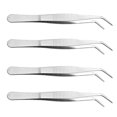 thumbnail image 3 of 4Pcs 4cm Stainless Steel Anti-static Tweezer Tine Tweezer for Electronics Repair Jewelry Making Laboratory Work(Silver), 3 of 7