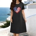 thumbnail image 2 of LYEAA Sleepwear for Women Plus Size Soft Short Sleeve Nightgowns Crewneck Night Shirts Comfy Home Dress, 2 of 6