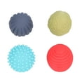 thumbnail image 1 of 4pcs Baby Sensory Balls Textured Different Color Shape Palm Massage Squeeze Ball Toy Set, 1 of 8