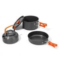 thumbnail image 4 of Eco-Friendly Outdoor Camping Cookware Set for 2-3 People: Lightweight Hard Anodized Aluminum with Heat-Efficient Design, Includes Teapot & Tableware, Customizable Branding, Black DS-308 Picnic, 4 of 6