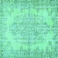 thumbnail image 1 of Ahgly Company Indoor Square Persian Turquoise Blue Traditional Area Rugs, 3' Square, 1 of 4
