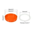 thumbnail image 3 of Uxcell 86mm Wide Mouth Plastic Mason Jar Lids with Silicone Sealing Ring, Orange 1Set/10 Pack, 3 of 5