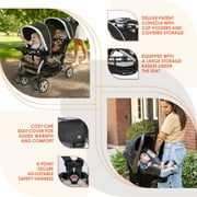 Baby Trend Sit N Stand Baby Double Stroller & 2 Car Seats Combo, Stormy