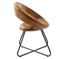 thumbnail image 3 of Modway Nouvelle Vegan Leather Dining Chair Set of 2 in Black Tan, 3 of 7