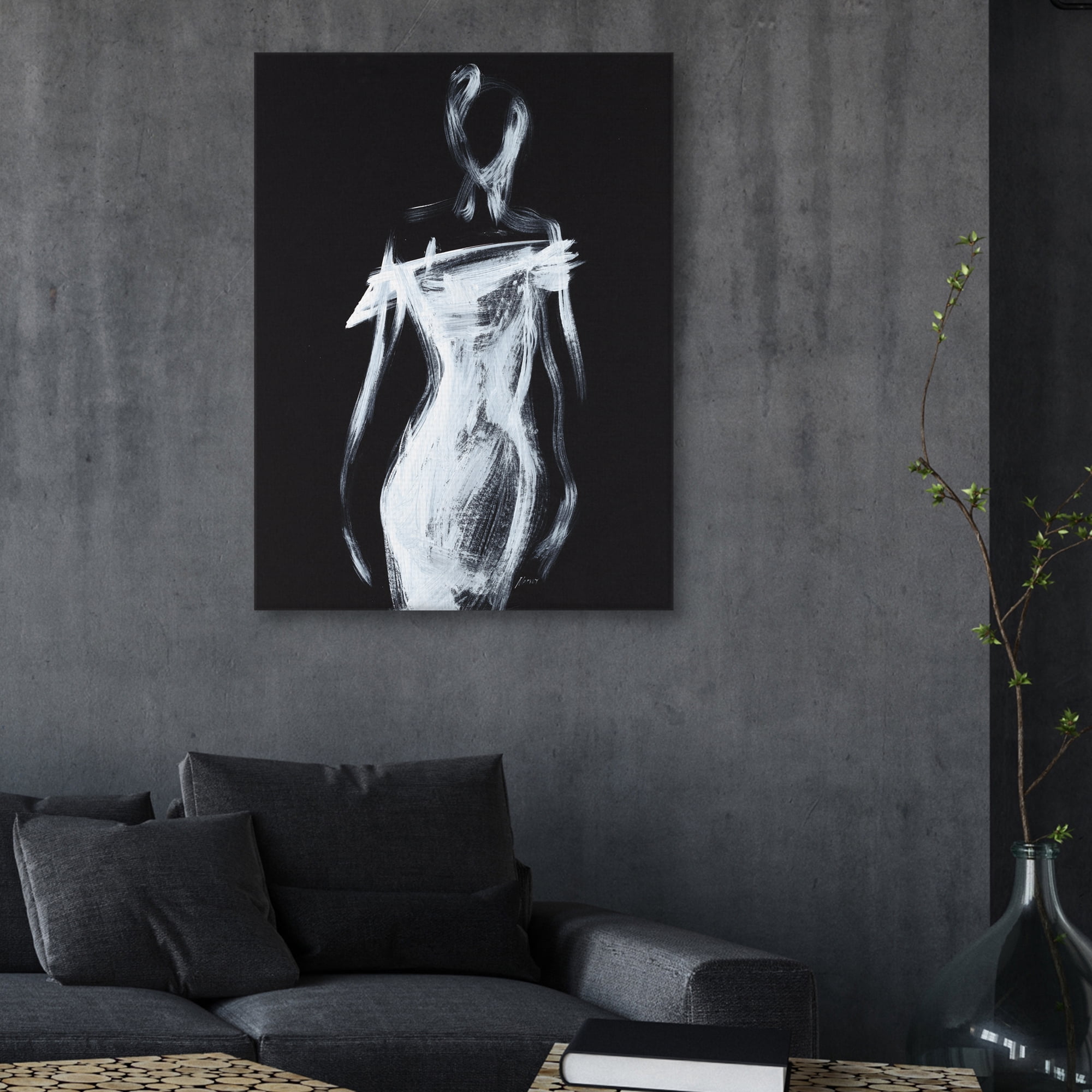 Fashion Silhouette by Shawn Mackey Canvas Art Print