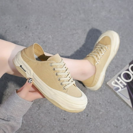 

QWZNDZGR Purple Laced Up Canvas Slipper Sneakers Youth Girls Streetwear Shoes Women s Half Loafer Sneaker Vulcanized Shoes Woman Trainers