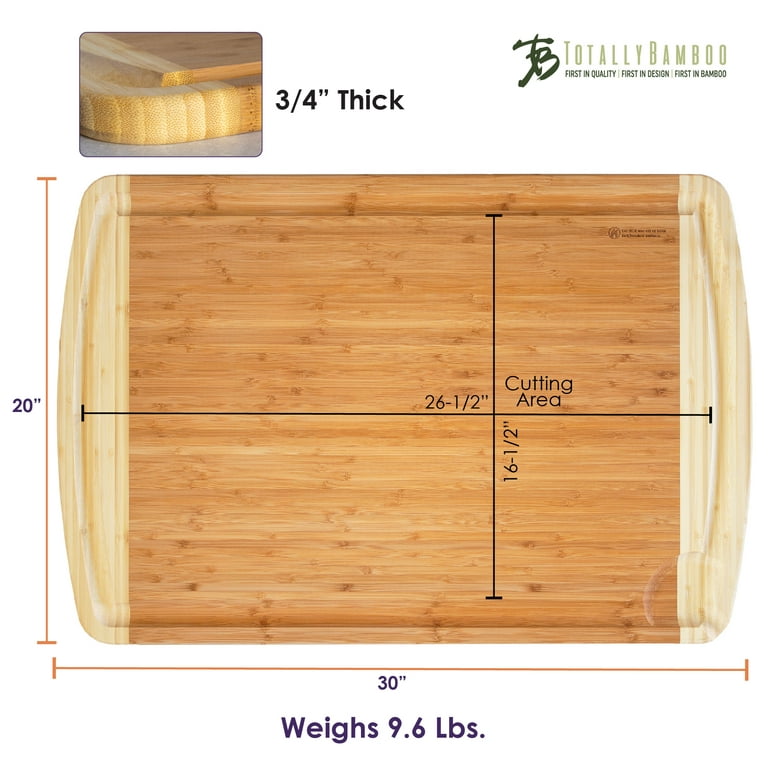 Fashionwu 30 x 20 Extra Large Cutting Board for Kitchen, Wood Noodle Board Stove Cover, Over The Sink Cutting Board, Stove Top Cutting Board, Bamboo