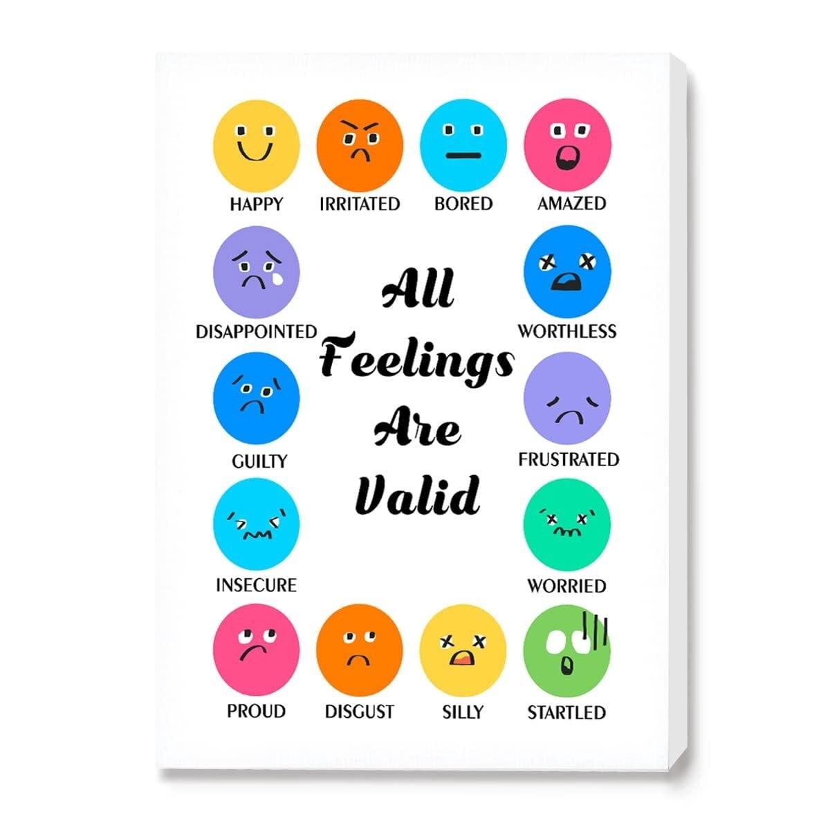 Kids Posters 12 Pcs Calming Corner Educational Posters Feelings Wheel ...