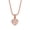 Rose Gold, variant on Heart Necklaces for Women Dainty Delicate Pendant Stainless Steel Cubic Zirconia Sweater Chain Personalized Jewelry Black 2