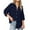 Navy, variant on Long Sleeve Shirts for Women Lapel Cotton Linen Shirt Summer Solid Color Going Out Tops Casual Loose Shirts Fashion Blouses (Red,S)