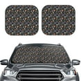 thumbnail image 2 of Rateoe Mushroom Pattern 2 Piece Car Windshield Sun Shade Foldable | Front Windshield Shade for Sun, Heat and UV Rays | Sunshade for Car Front Window-Small, 2 of 6