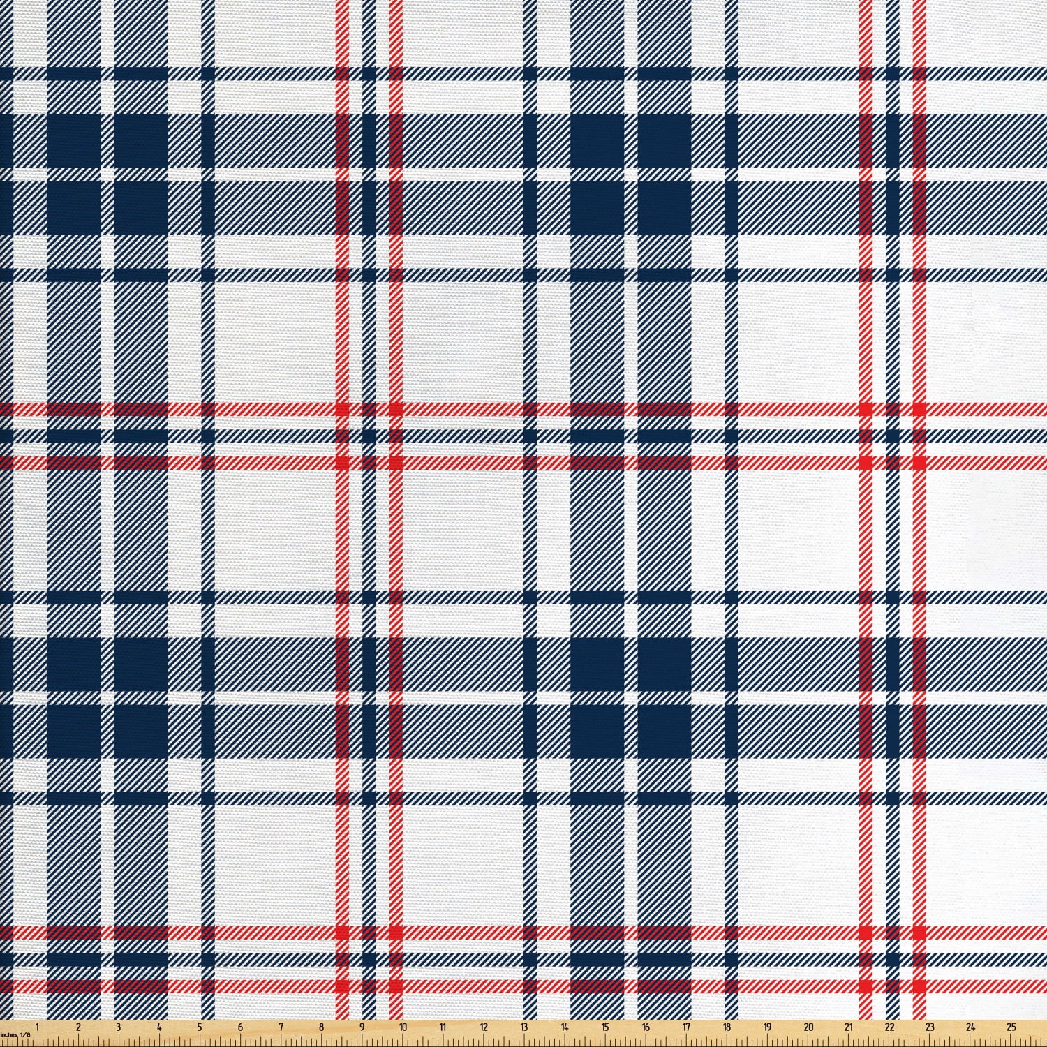 Plaid Fabric by The Yard, Traditional Checkered British Country Pattern