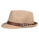 thumbnail image 1 of Sombrero de 56-58 cm de circunferencia para hombres y mujeres, sombrero de copa con cinturón, sombrero de ala corta, sombrero de jazz de verano, sombrero de paja con protección solar, 1 of 5