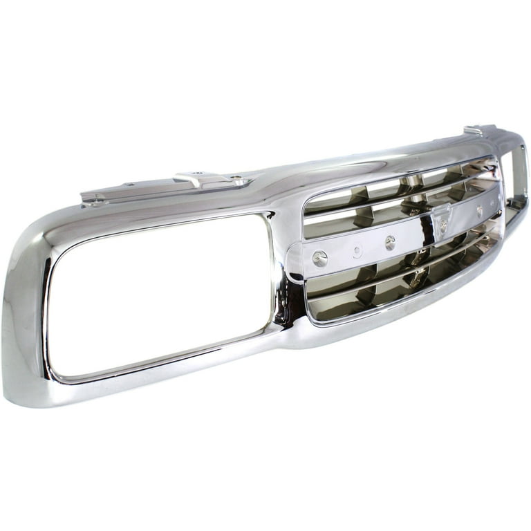 Chrome Plastic Grille For 1999-2004 Chevrolet Tracker - Direct Replacement With Emblem Hole