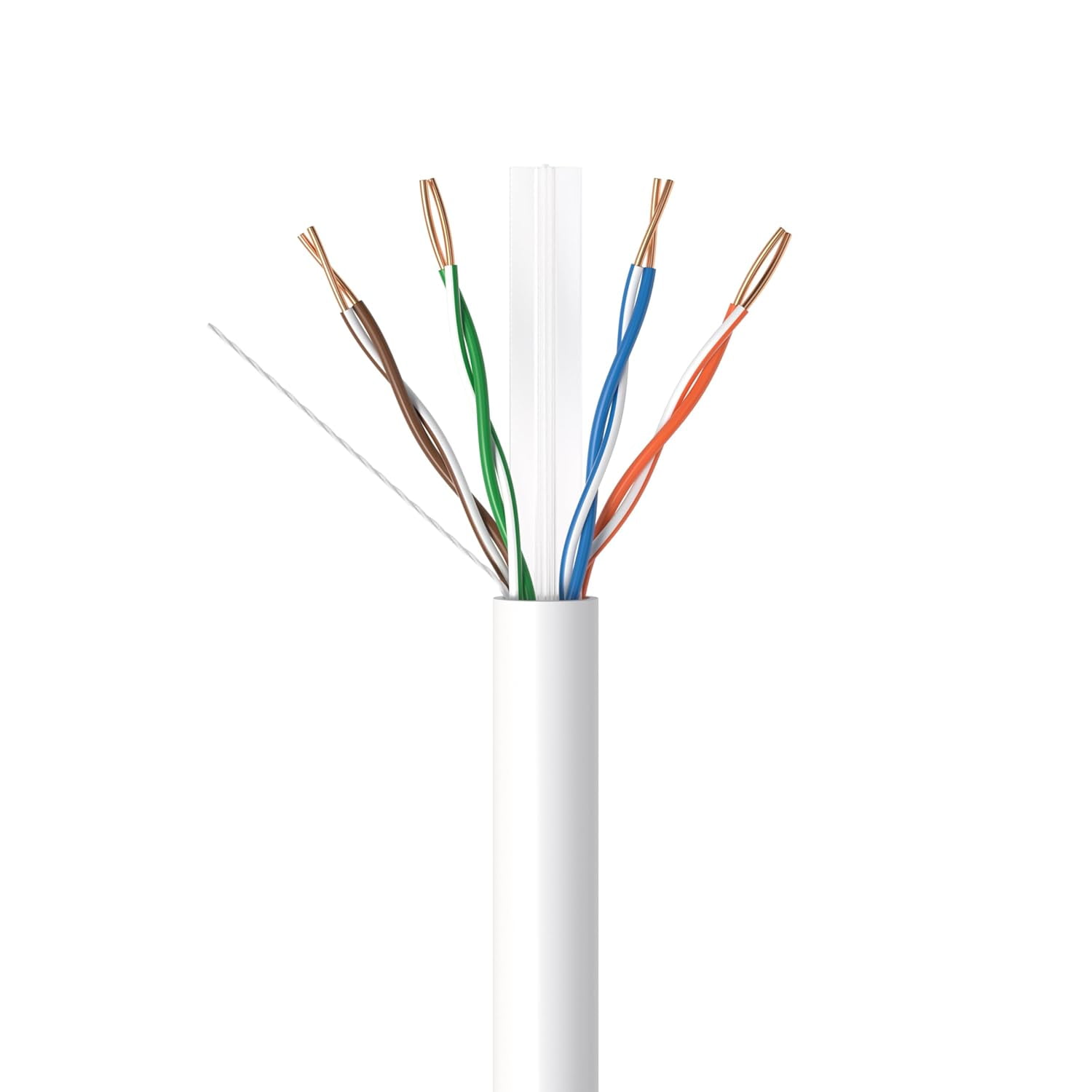 Cat6 Ethernet Cable 1000ft Bulk Pull Box, 23AWG Solid UTP LAN Wire, 550MHz RJ45 Network Cable, Copper Clad Aluminum (CCA), White, Cables Direct Online