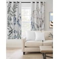 thumbnail image 2 of Blue Beige Floral Blackout Curtains for Bedroom Living Room Darkening Curtains 84 Inch Length 2 Panels Set Farmhouse Botanical Window Curtain Thermal Insulated Window Treatment Grommet Drapes 52"x84", 2 of 9